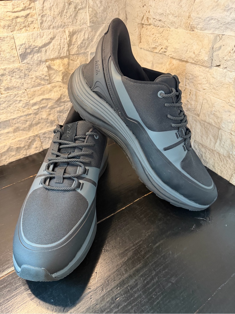 KIZIK London AT Lace Sneakers Alloy Poppyseed Grey Athletic Shoes Men’s 14